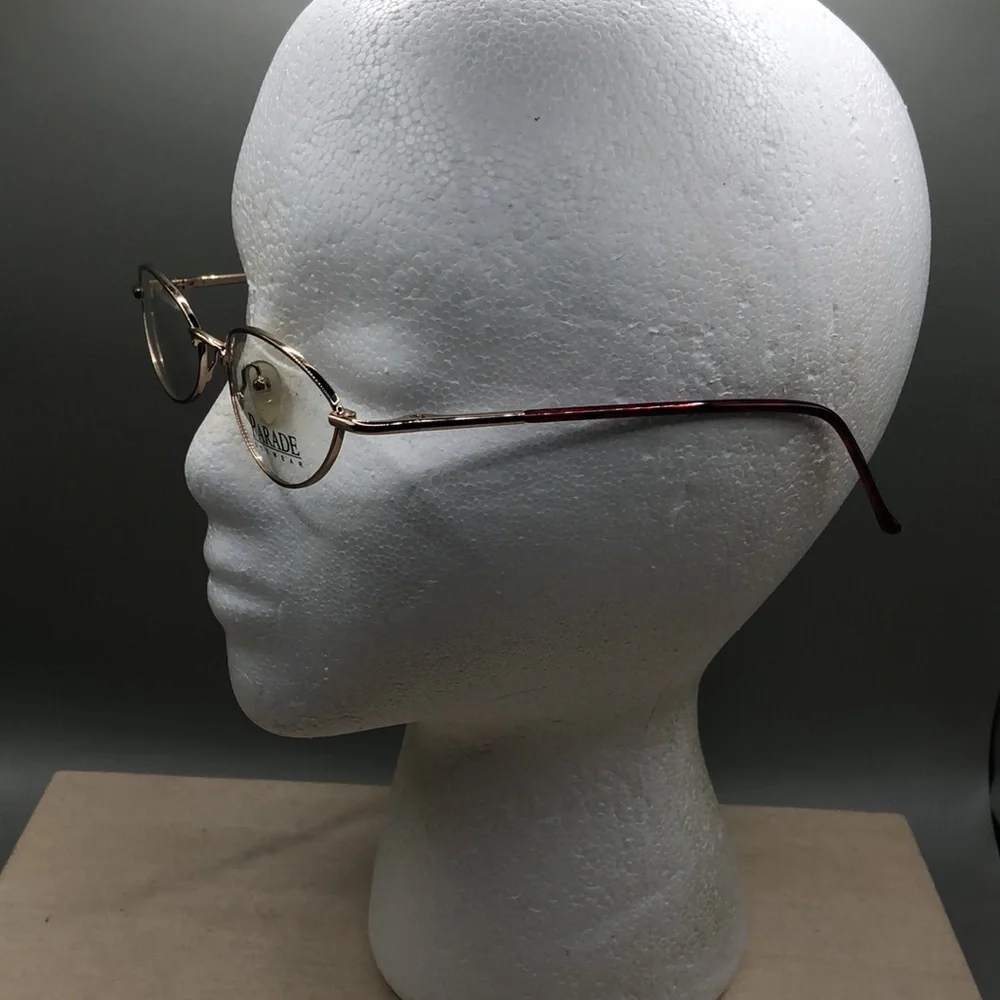 Parade 1507 Gold Red Brown Eyeglasses Frame 49-18-135